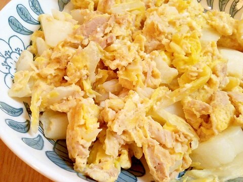 ♪ツナ缶まるごと♡白菜と玉子の簡単炒め♪